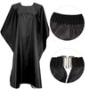 Rcxnm Black Nylon Hairdressing Cape with Elastic Waist and Buckles,