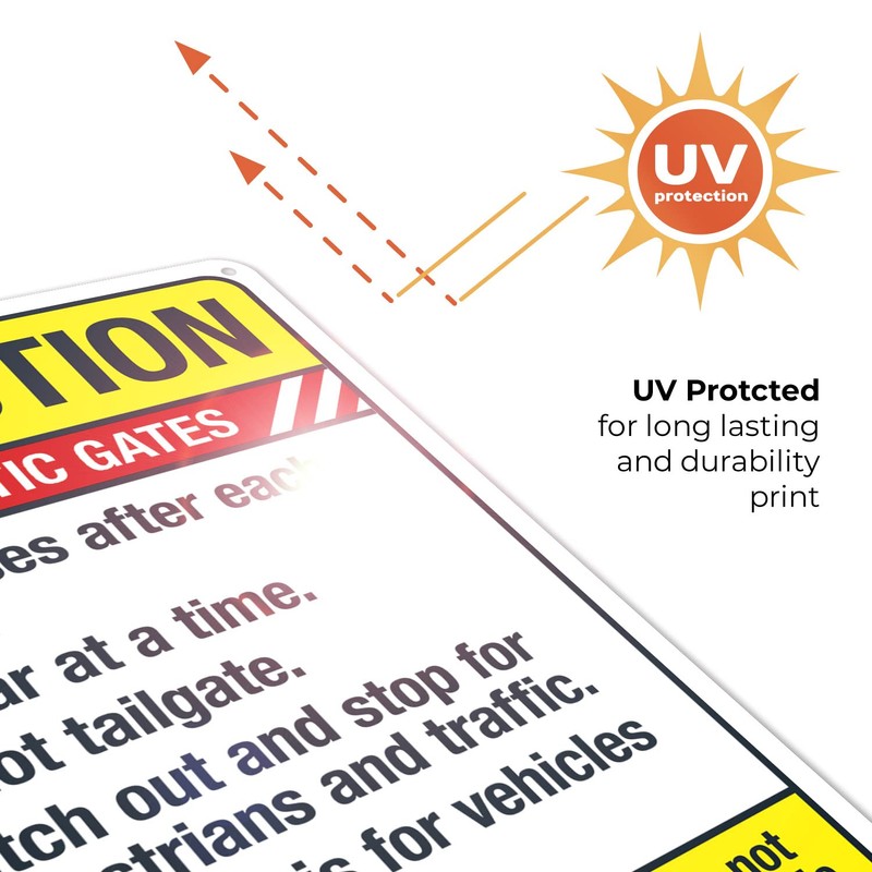 Sigo Signs Automatic Gates Closes After Each Vehicle Do Not