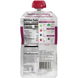 Plum Organics Mighty 4, Organic Toddler Food Pouch, Cherry, Blackberry, Strawberry, Black Bean, Spinach and Oat, 4 Ounce (Pack of 6)