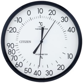 Citizen TM-42 Thermometer, Hygrometer, Analog, Wall Clock Style