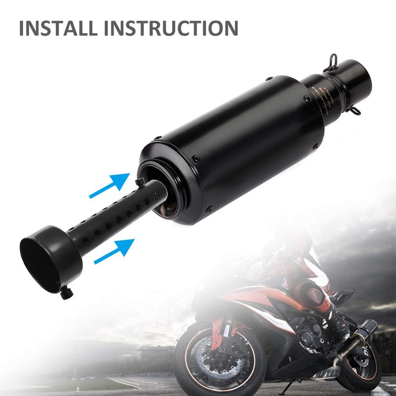 TOTMOX 1 x 35 mm universal motorcycle exhaust silencer DB