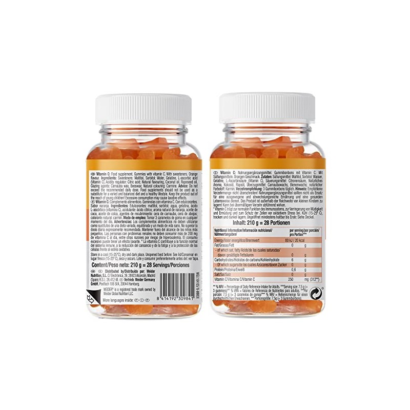 Weider Weider Vitamin C Gummies - Reduces Fatigue and Supports