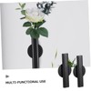 Kisangel 2pcs Wall Arrangement Wall Vases Black Wall Hanging Vase