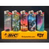 Bic 8 Bic Lighters Landscapes Forest Palms Polar Lights Cave