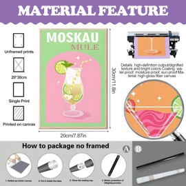 VAIGU:OA DIY Paint by Numbers - Set of 6 Hand Painted Oil Painting for Adults and Beginners as Gift with Brush and Acrylic Paints (20×30)