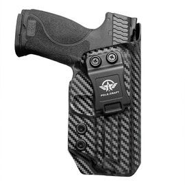 POLE.CRAFT M&P 2.0 Holster, Carbon Fiber Kydex Holster IWB for Smith & Wesson M&P 9mm M2.0 4"/4.25", Inside Waistband Carry Concealed Holster M&P 9mm 2.0 Accessories (Black, Right)