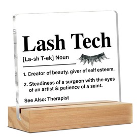 Lash Tech Gifts, Lash Artist Gifts, Lash Tech Therapist Clear Desk Decorative Sign Salon Office Home Acrylic Decor