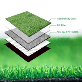 Snailpipi Artificial Grass, 1 Inch Artificial Turf Front Door Mats, Fake Grass Mat with Drainage Holes for Entrance, Pet, Patio, Home Decoration, Easy to Clean (30” x 18”)