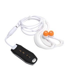 Waterproof MP3 Player, Portable 4GB Diving MP3 with Headphone and Clip, Support FM Broadcast (87MHz~108MHz) for Sports