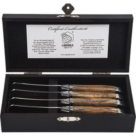 Laguiole Style de Vie Buttermesser Luxury Line, 4-teilig, Olivenholz