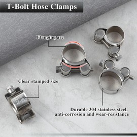 LEONTOOL T-Bolt Hose Clamp T Bolt Clamp Hose Clamp Pliers Hose Band Fuel Hose Clamp Flat Hose Band Hose Clip Hose Clamp Muffler Band Muffler Clamp L Type Socket Wrench L Type Wrench Angle Socket