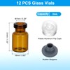 PATIKIL 12pcs 2ml Amber Borosilicate Glass Sample Vials with Aluminum
