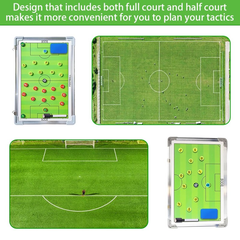 Nuburbur Magnetic Soccer Coaching Board, Double-Sided Dry Erase Tactics Board
