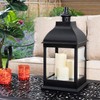 Sunjoy Femm Classic 20" Outdoor Battery Powered Lantern, Black
