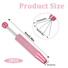 2 Pcs Piercing Ball Grabber Tool, Mini Grabber Pen Stainless Steel 4 Prongs Claw Tweezers Piercing Ball Holder Jeweler Pick up Tool Small Parts Pickup Grabber for Jewelry Craft(Pink)