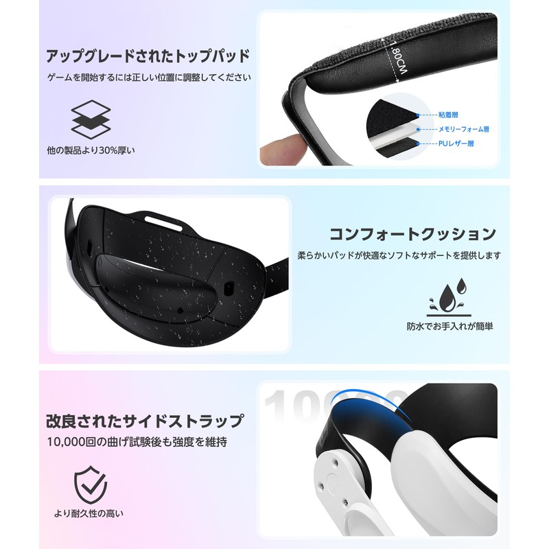 Quest 3S/Quest 3/Quest 2 Head Strap, Double Knob Adjustable Elite