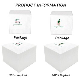 Geloar Funny Golf Cocktail Napkins (Wedges And Wine & Fore And Pour)