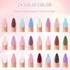 ieron 24 Colours 576 Pieces Artificial Nails Acrylic for Nail