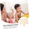 IWOWHERO 13Pcs Wooden Milestone Cards Durable Newborn Birth Announcement Photo
