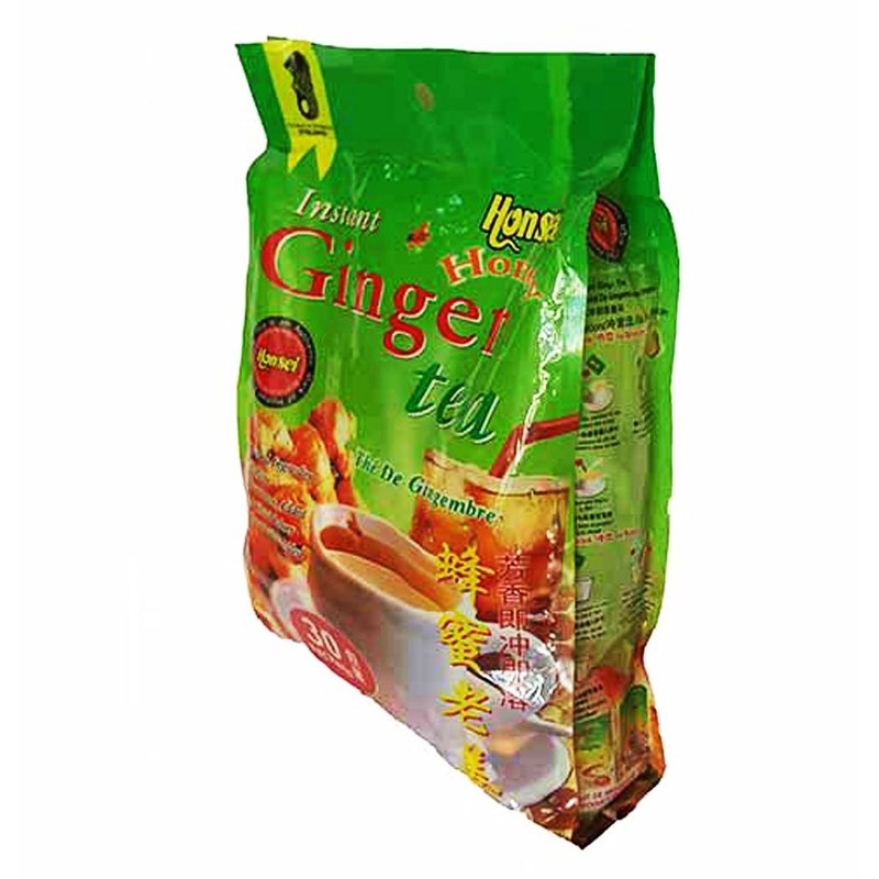 Honsei Instant Ginger Honey Tea (30 Sachets) 18G/0.63oz- Product of