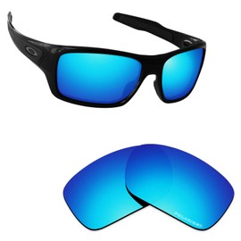 Alphax Ice Blue Optimized Polarized Engraved Replacement Lenses for Oakley Turbine OO9263