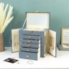 KAMIER Jewelry Box for Women, 6-Layer Large Jewelry Organizer Box