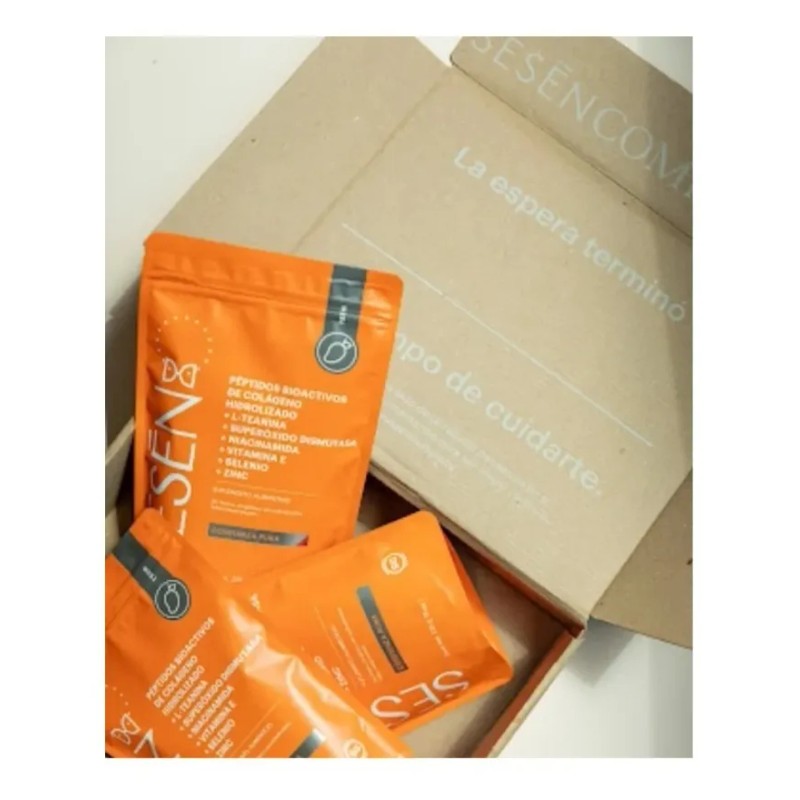 Sesen Teen Colageno Hidrolizado Teanina Niacinamida Vite Sfn Sabor Mango