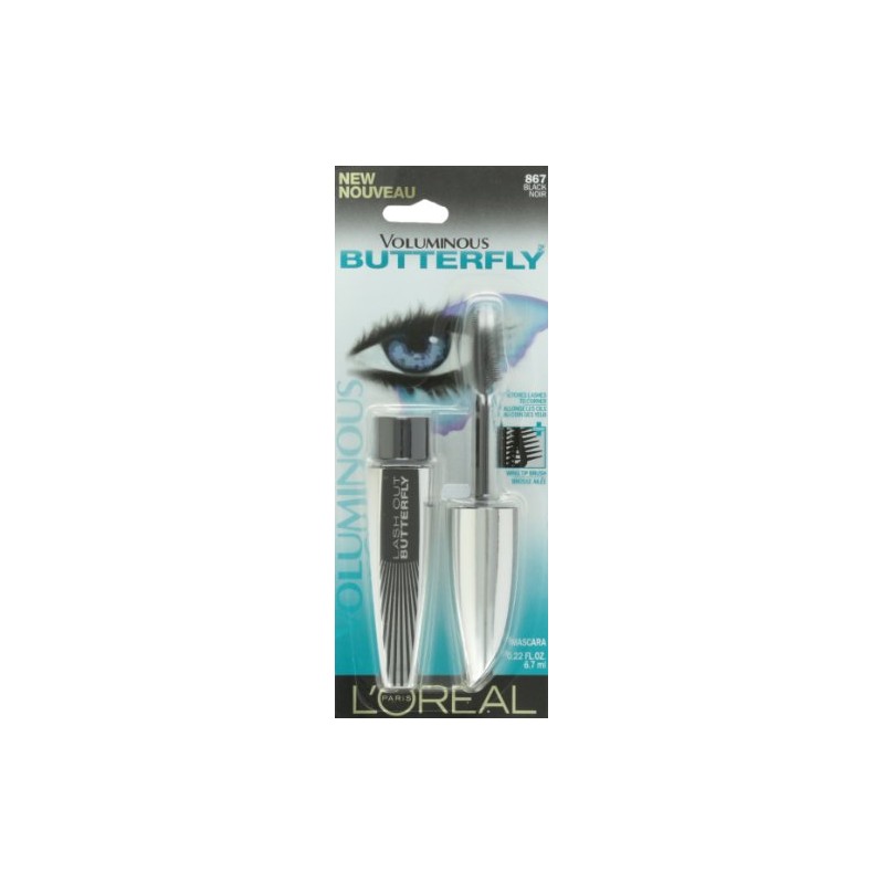 LOreal Paris Voluminous Butterfly Mascara, 867 Black, 0.22 Fluid Ounce