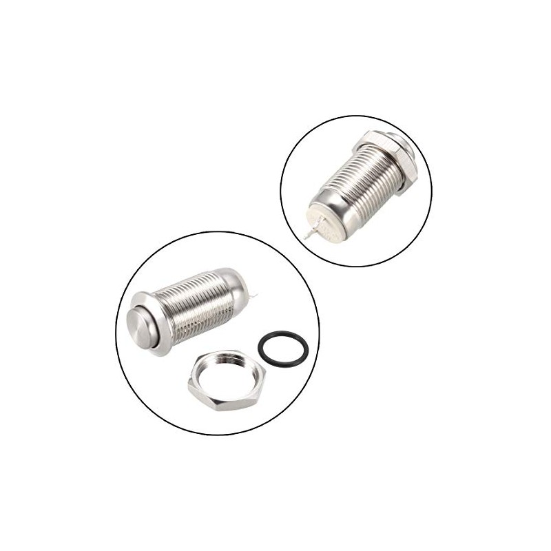 uxcell Momentary Push Button Switch, 10mm Mounting1NO 250V 3A