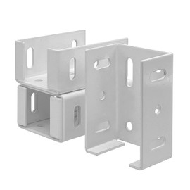 OHIY Heavy Duty Aluminum Fence Bracket for Vinyl Fencing Panel to Post Connection, Metal Replacement for 2.75in Plastic Brackets, Fits 2-3/4" Rails, 4 pcs