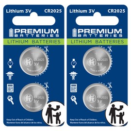 Premium CR2025 Lithium 3V Coin Cell - Japanese Engineered High Capacity Batteries (4 Pack)