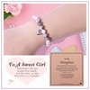Chuchoter Perfect Teen Girls Gifts,To My Daughter/Granddaughter/Niece Bracelet,Sweet Heart Natural