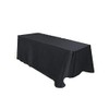 KS Linens Satin Rectangular Tablecloth 78"x120" (Black)