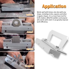 Magnetic Bevel Jig for knife making, for making knives, including circles, squares and other irregular shapes