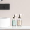 UHEY HOME Glass Liquid Soap Dispenser Bathroom, 2PCS 11oz Kitchen