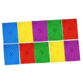 perfeclan 10 Stück Fußmassagematten, Zehenplatten, multifunktional, kompakt, rutschfest, Akupressurmatten, Akupunkturpunkt-Pads für Rasen, Schlafzimmer