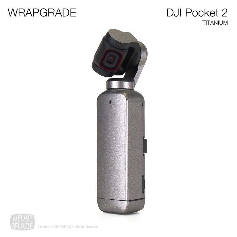 WRAPGRADE Skin Stickers for DJI Pocket 2 (Titanium)