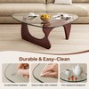 Mid Century Modern Glass Coffee Table for Living Room Home