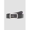 s.Oliver Leather Belt with Rectangular Frame Clasp and Logo Details,