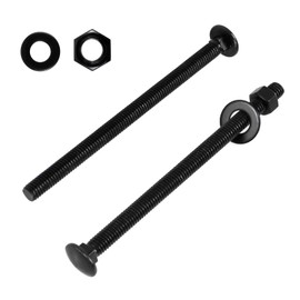 CNQLIS Carriage Bolts Kit, 1/2 x 8 Inch Black Carriage Bolts, Galvanized Carriage Bolt(12PCS)