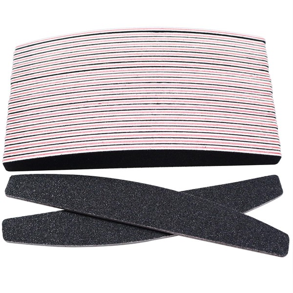Nail Files, 25Pcs Professional Nail Files 100/180 Grit Nails File