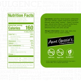 Aunt Gussie's - Spelt Sugar Free Lemon Cookies - 4 Pack
