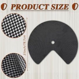 Lazy Susan Shelf Liner Circle Kitchen Shelf Liner for Lazy Susan Non Adhesive Kitchen Cabinet Liner Non Skid Fridge Mat for Kitchen Shelf Corner Drawer Refrigerator Pantry Cupboard, Black (4, 31 INCH)