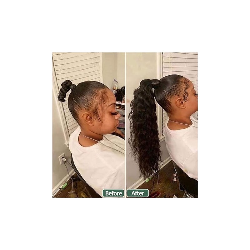 Coleta De Pelo Humano Rizado Con Clip, Extensión De Cabello
