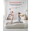 QPAU Inflatable Toddler Travel Bed with 3-Sided Safety Bumpers, Extra