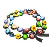 Aloha Passion Hawaiian Style Kukui Nut Lei, Hand Painted Multi-Color