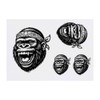 Azeeda 4 x 'Lachender Gorilla' Temporäre Tattoos - Wasserfest, Hautfreundlich