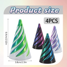 4 PCS Spiral cone Fidget Toy, Cones Fidgets Toys, Impossible Cone Fidget Toy, for Kids and Adults Stress Relaxation Random Stuff Gifts