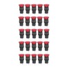 25Pcs Button Switch Mushroom Head Self Locking Push Switches with