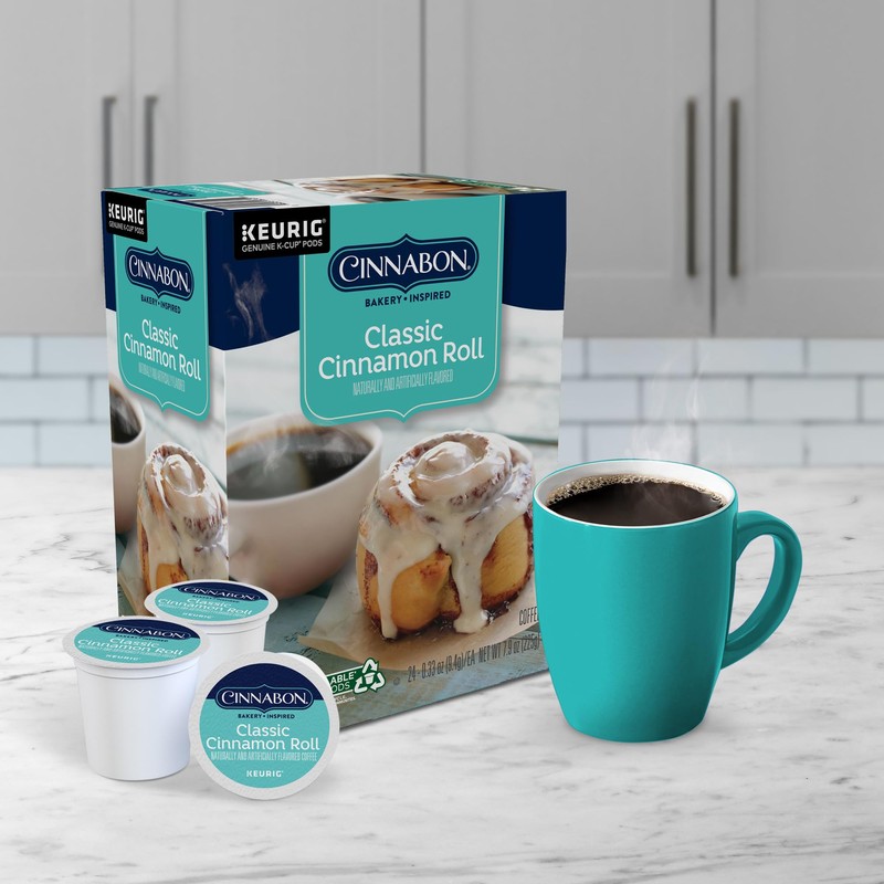 Cinnabon Classic Cinnamon Roll Keurig Single-Serve K-Cup Pods, Light Roast